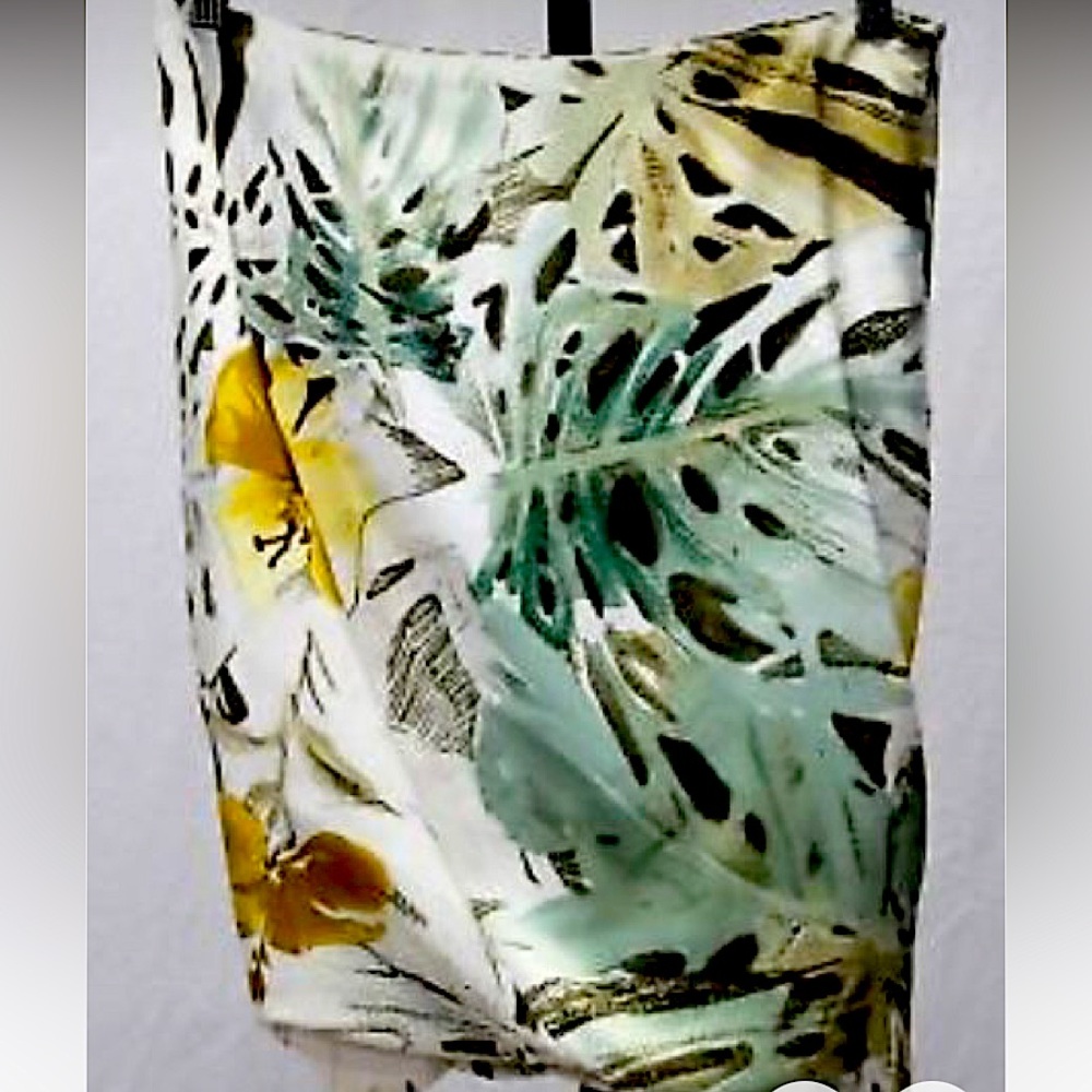 Pauw silk monstera floral print skirt - S, like new